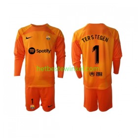 FC Barcelona Ter Stegen 1 Voetbalshirts Doelman Kind Third 2022-23 - LS(+ Korte broeken)